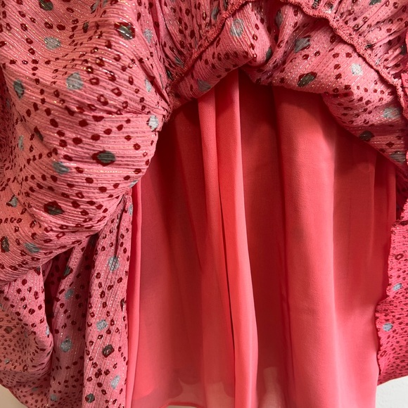 Ulla Johnson Arisa Mini Dress in Hibiscus, Silk Chiffon, Crossover neckline 10 - Picture 6 of 16